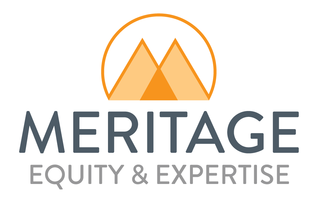 Meritage Equity&Expertise Logo Stacked - Slate Blue